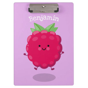 Porte-bloc Caricature de framboise très heureuse