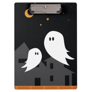 Porte-bloc Caricature de la ville fantôme éffrayante hallowee