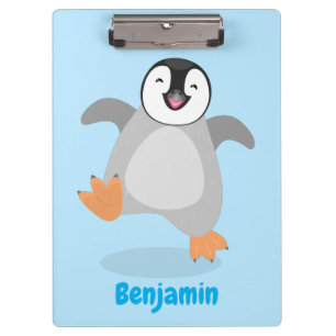 Porte-bloc Caricature de poussin de pingouin mignon et joyeus