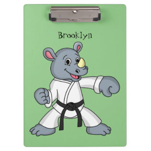 Porte-bloc Caricature de rhino kung fu