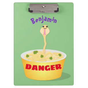 Porte-bloc Caricature de serpent aux nouilles mignonnes illus