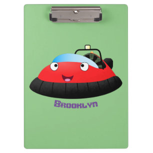 Porte-bloc Caricature d'hovercraft rouge joyeux