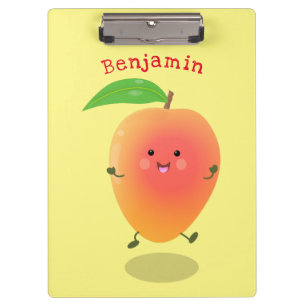 Porte-bloc Caricature jaune mangue mignonne
