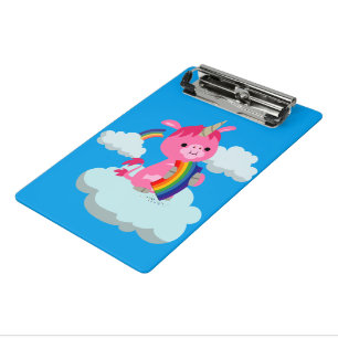 Porte-bloc Caricature mignonne à l'arc-en-ciel Unicorn Mini P