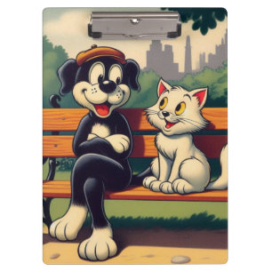 Porte-bloc Caricature vintage pour chien/chat