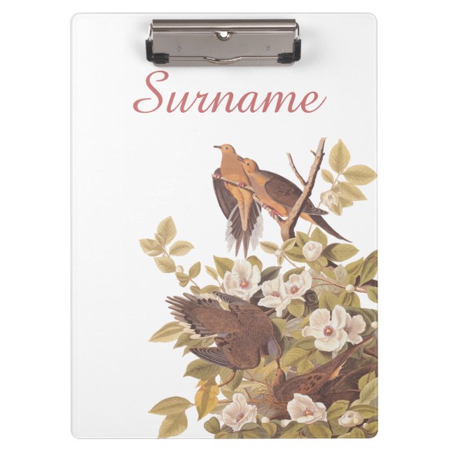 Porte-bloc Carolina Turtle Dove Famille Art Personnalisé (Devant)