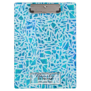 Porte-bloc Carreaux de verre mosaique turquoise bleu moderne 