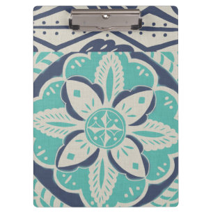 Porte-bloc Carrelage bleu Batik IV