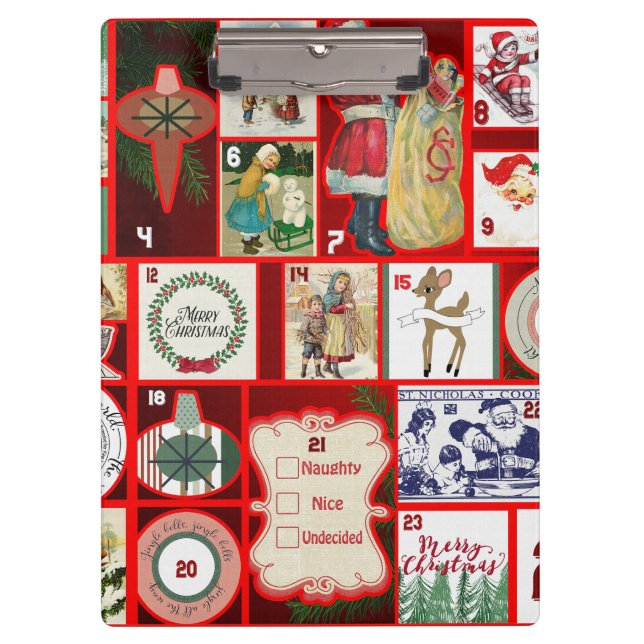 Porte-bloc Carrés de l'illustration de Noël (Devant)