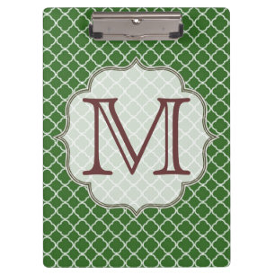 Porte-bloc Carte à clim Monogramme en latte à demi-feuille ve