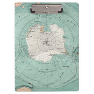 Porte-bloc Carte antique de l'Antarctique