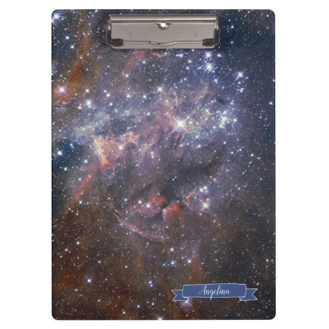 Porte-bloc Carte Clip personnalisée de galaxie spatiale inter (Devant)