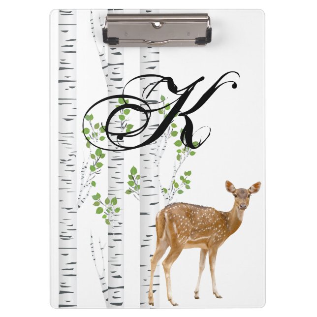Porte-bloc Carte Clip Personnalisée Deer Doe Buck Forest Wood (Devant)