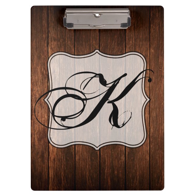 Porte-bloc Carte Clip Personnalisée Grange Bois Pays Rustique (Devant)