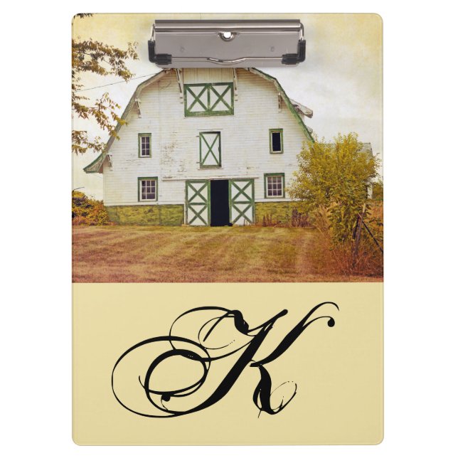 Porte-bloc Carte Clip Personnalisée Sunset Grange Pays Rustiq (Devant)