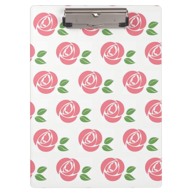 Porte-bloc Carte clipart avec Roses (Devant)