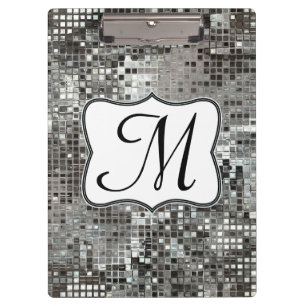 Porte-bloc Carte clipart initiale Monogram Sequin Dazzle