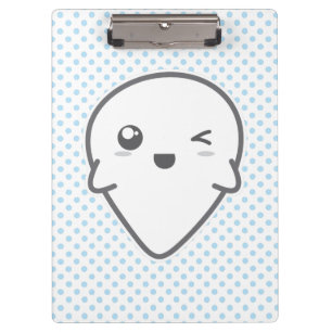 Porte-bloc Carte clipart pour fantôme Kawaii Winking