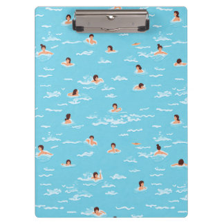 Porte-bloc carte clipart pour les personnes en natation