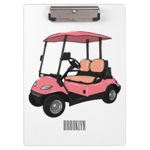 Porte-bloc Carte de golf / dessin animé en voiturette de golf