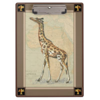 Carte de l'Afrique et une girafe