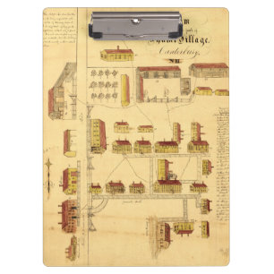 PORTE-BLOC CARTE DE VILLAGE DE DISPOSITIF TREMBLEUR, 1849