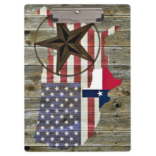 Porte-bloc Carte du drapeau de l'État de Texas Lone Star