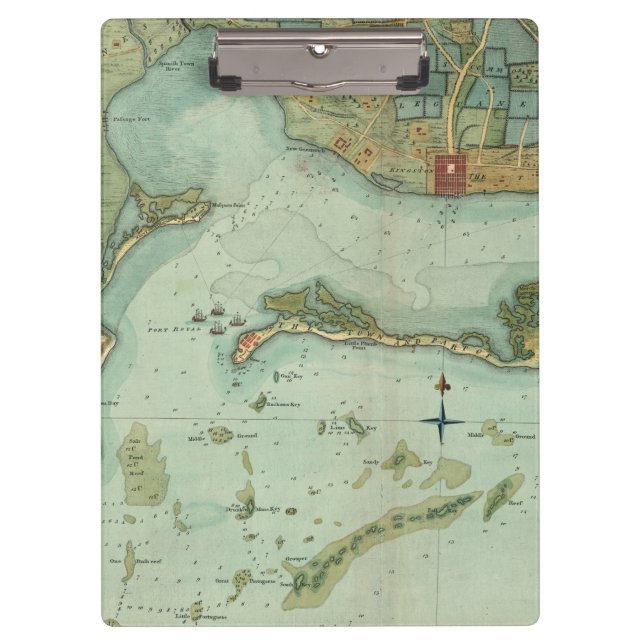 Porte-bloc CARTE : La JAMAÏQUE, 1756 (Devant)