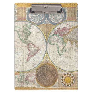 PORTE-BLOC CARTE MONDIALE VINTAGE