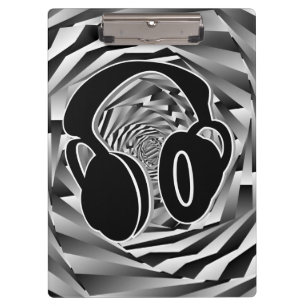 Porte-bloc Casque noir blanc et gris
