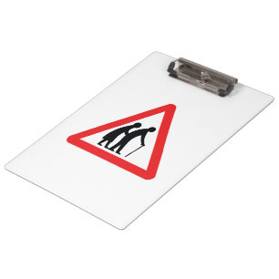 Porte-bloc CAUTION Personnes ÂGÉES - VOYAGE UK