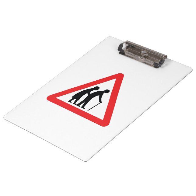 Porte-bloc CAUTION Personnes ÂGÉES - VOYAGE UK (Incliné)