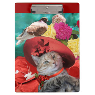 PORTE-BLOC CÉLÉBRITÉ CAT PRINCESS TATUS, CASQUETTE ROUGE AVEC
