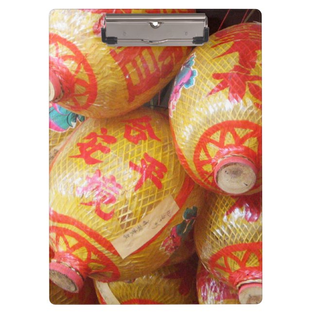 Porte-bloc Chanceux Lanternes en papier chinois (Devant)