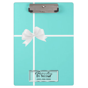 Porte-bloc Charme élégant chic d'arc blanc turquoise de