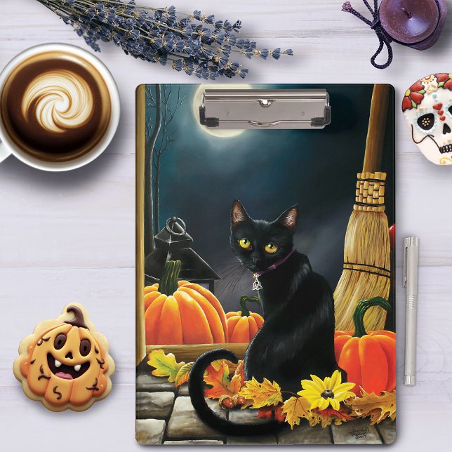 Porte-bloc Chat d'Halloween noir (Créateur téléchargé)