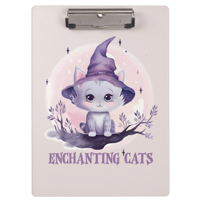Porte-bloc Chat sorcier enchanteur (Devant)