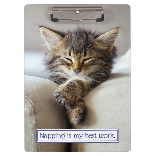 Porte-bloc Chaton dormant (Devant)