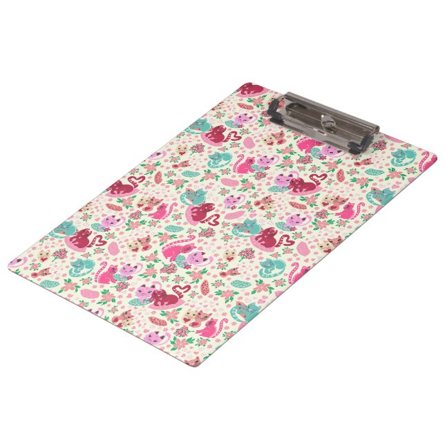 Porte-bloc Chats en amour Double face Cute Animaux Porte - bl (Incliné)