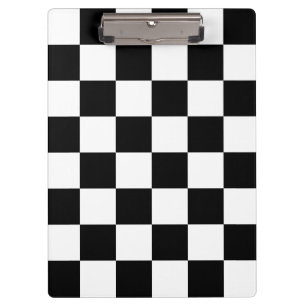 Porte-bloc Checkerboard pattern black and white