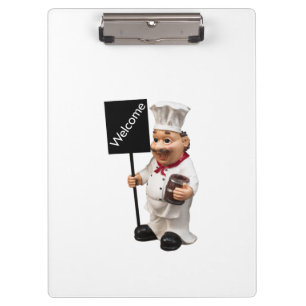 Porte-bloc Chef cuisinier - Carte de menu BIENVENUE