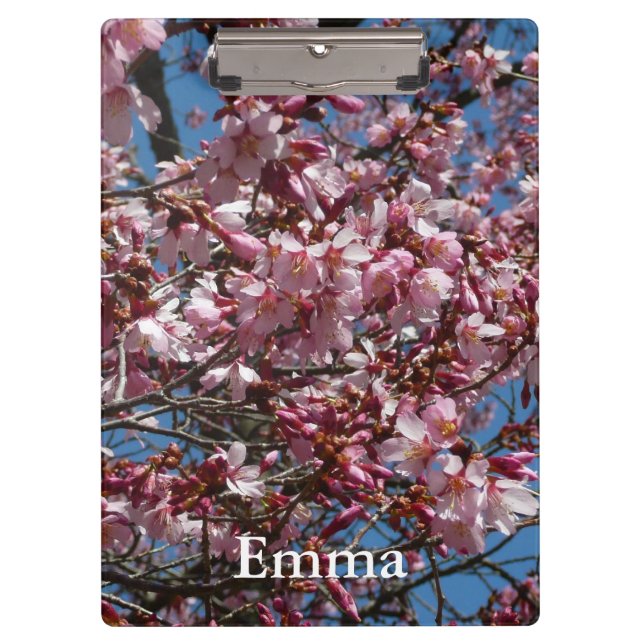 Porte-bloc Cherry Blossoms et Blue Sky Spring Floral (Devant)