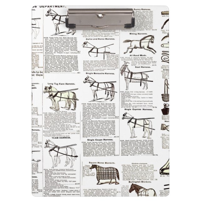 Porte-bloc Cheval Antique Publicité Journal Art (Devant)