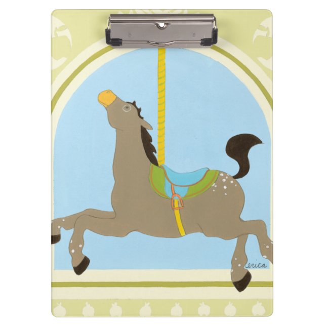 Porte-bloc Cheval Carrousel par Juin Erica Vess (Devant)