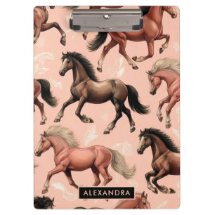 Porte-bloc Cheval mignon rose sans joint