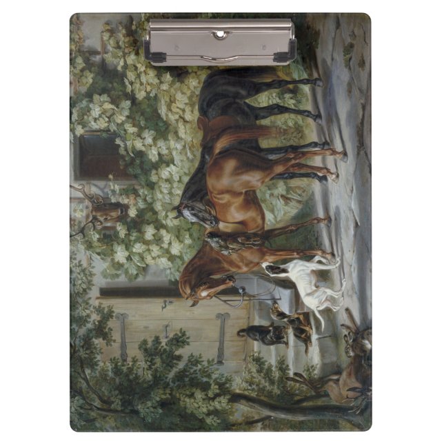 Porte-bloc Chevaux à la Porche (par Albrecht Adam) (Devant)