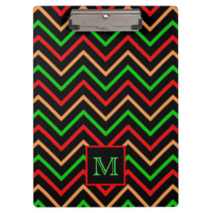 Porte-bloc Chevron Cool Coloré sur Monogramme Noir
