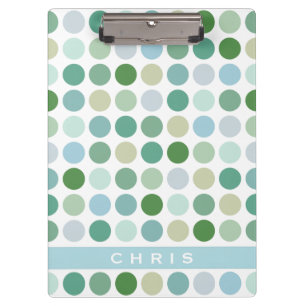 Porte-bloc Chic coloré vert motif pois