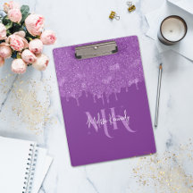 Chic Girly Purple Parties scintillant Drivers Mono