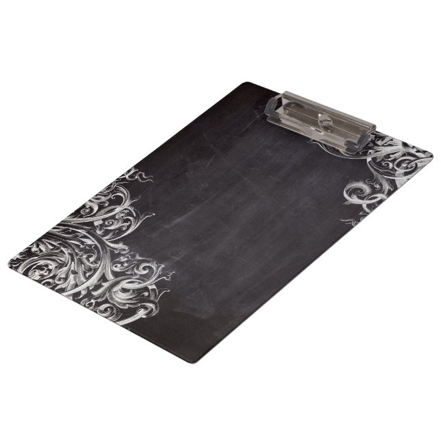 Porte-bloc chic poule chic chic chalkboard monogramme (Incliné)